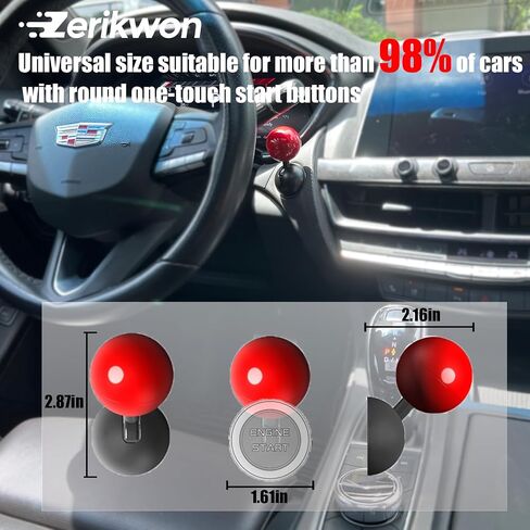 𝟯𝗠 Tape | Car Joystick Push Start Button Cover, Metal Push to Start Accessories, Car Starter Engine Start Stop Button Cover, Cool Car Accessories Interior Decor Push to Start Button Rocker, red in Saudi Arabia