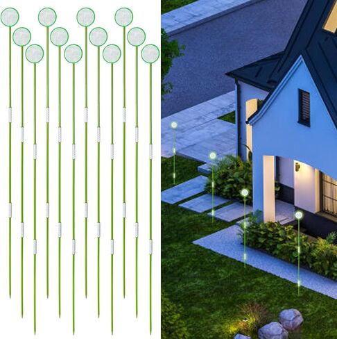 12PC Driveway Markers Reflectors,Glow-in-The-Dark Lane Recognition reflectors, 48Inch Fiberglass Pole Double Sided Reflectors for Driveway,Three Heights of Reflective in Saudi Arabia