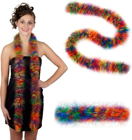 ZUCKER Marabou Feather Boas - Fluffy Costume Accessories, for Halloween Party, Carnival, Crafts, Dancing - 3-Pack in Kuwait