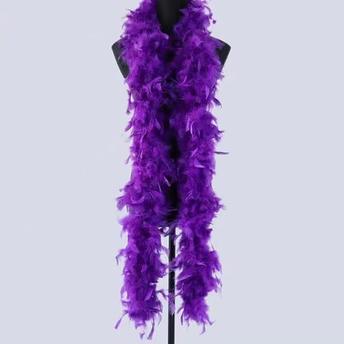 2m Colorful Feather Boa Fancy Dress Feather Boa Party Fluffy Boa Craft Turkey Feather Boa Halloween Christmas Birthday Boa for Women Girls Dark Purple in Saudi Arabia
