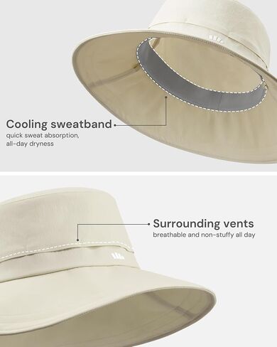 قبعات شمس Beneunder Wide Brim للنساء UPF50+ UV Protection Outdoor Beach Fishing Hace in Kuwait