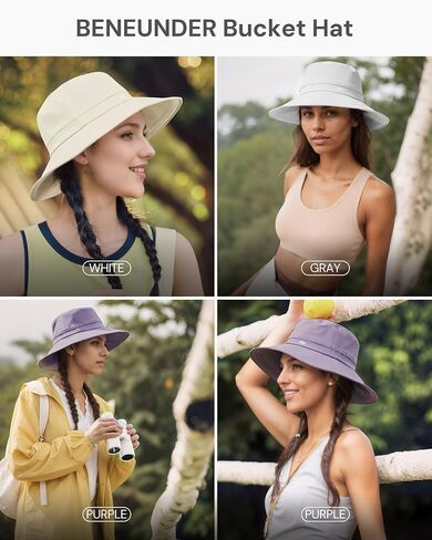 قبعات شمس Beneunder Wide Brim للنساء UPF50+ UV Protection Outdoor Beach Fishing Hace in Kuwait