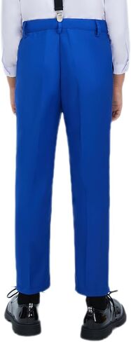 Boys Dress Pants Adjustable Waist Flat Front Casual Wear Slim Fit School Uniforms Pants in Saudi Arabia