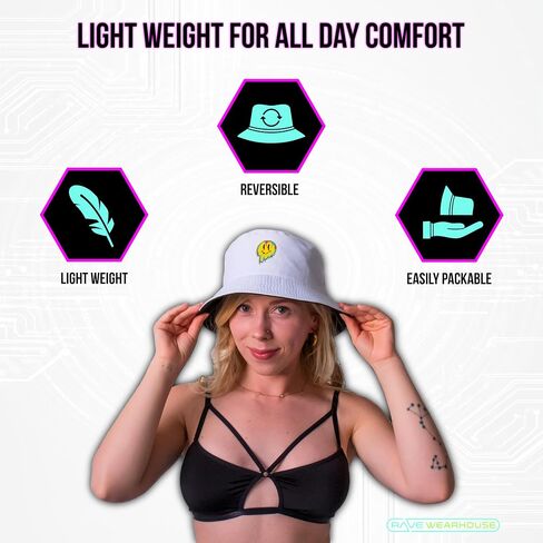 Unisex Bucket Hat Beach Sun Hat Aesthetic Fishing Hat for Men Women Teens, Reversible Double-Side-Wear in Saudi Arabia