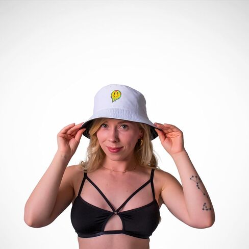Unisex Bucket Hat Beach Sun Hat Aesthetic Fishing Hat for Men Women Teens, Reversible Double-Side-Wear in Saudi Arabia