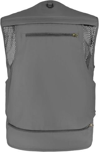 Mens Lightweight Safari Travel Fishing Photography Outdoor Work Cargo Vest with Pockets in Kuwait