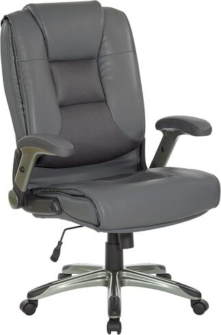 كرسي المكتب التنفيذي لسلسلة صدى نجم المكتب مع الدعم المدمج القطني وأذرع فليب مبطنة ، رمادي مع قاعدة مغلفة بالكاكاو المغلفة in Kuwait