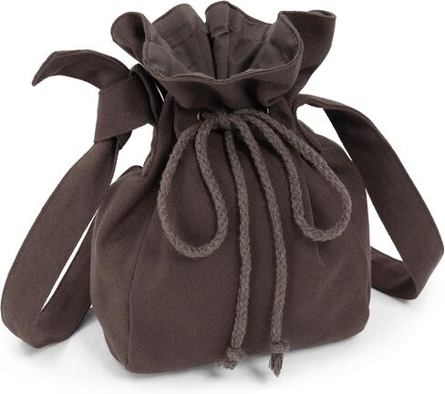 FURPHI Medieval Drawstring Shoulder Bag Renaissance Canvas Dice Bag Coin Purse Ren Faire Costume Accessories in Saudi Arabia