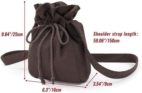 FURPHI Medieval Drawstring Shoulder Bag Renaissance Canvas Dice Bag Coin Purse Ren Faire Costume Accessories in Saudi Arabia