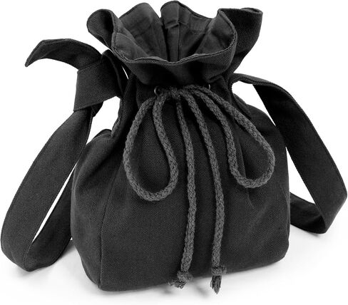 FURPHI Medieval Drawstring Shoulder Bag Renaissance Canvas Dice Bag Coin Purse Ren Faire Costume Accessories in Saudi Arabia