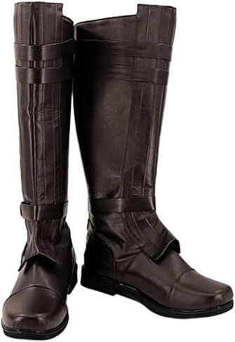 Anakin Skywalker Costume Boots Adult Men Force Knight Anakin Cosplay Black Boots Shoes Halloween Accessories in Saudi Arabia
