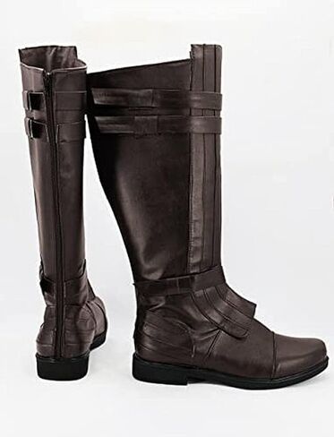 Anakin Skywalker Costume Boots Adult Men Force Knight Anakin Cosplay Black Boots Shoes Halloween Accessories in Saudi Arabia