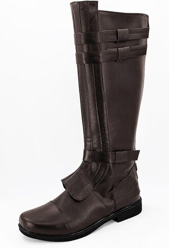 Anakin Skywalker Costume Boots Adult Men Force Knight Anakin Cosplay Black Boots Shoes Halloween Accessories in Saudi Arabia