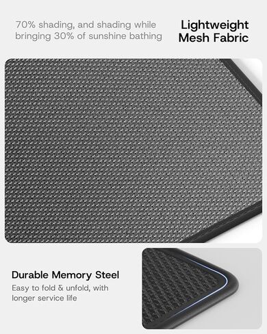 تسلا 2024 موديل 3 ظلة، 2024 موديل 3 سقف زجاجي مظلة فتحة سقف غطاء خلفي نافذة ظل شمس واقي من الشمس سقف متوافق مع تسلا موديل 3 2024 in Kuwait