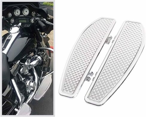 Chrome Anti-Slip Edrenged Driver Forboard Foot Foot Foot Foot for Harley Touring Road King Street Electra Glide Ultra 1986-2023 Softail 1986-2017 in Kuwait