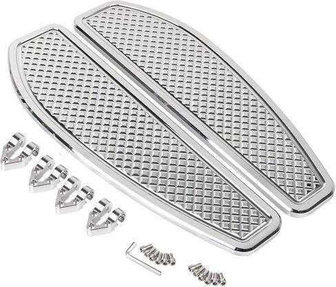 Chrome Anti-Slip Edrenged Driver Forboard Foot Foot Foot Foot for Harley Touring Road King Street Electra Glide Ultra 1986-2023 Softail 1986-2017 in Kuwait