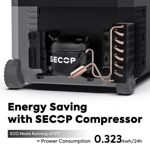 ICECO JP50 Pro Portable Refrigerator,12Volt Car Fridge Freezer, Compact Refrigerator with Secop Compressor, for Outdoor, Camping 51.7 Quart, -4℉～68℉, DC 12/24V, AC 110/240V, Multi-directional Lid in Saudi Arabia