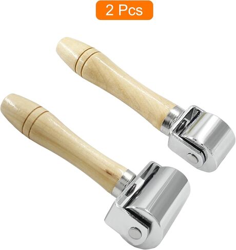 Litoexpe 1pcs Leather Press Edge Seam Roller, 26mm Stainless Steel Leather Edge Creaser and Smoother, Leather Glue Laminating Roller Tool, Platen Tool for Leather in Kuwait