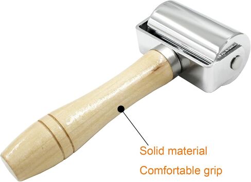 Litoexpe 1pcs Leather Press Edge Seam Roller, 26mm Stainless Steel Leather Edge Creaser and Smoother, Leather Glue Laminating Roller Tool, Platen Tool for Leather in Kuwait