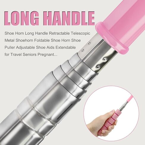 Shoe Horn Long Handle Retractable Telescopic Shoehorn Foldable Shoehorn Shoe Puller Adjustable Shoe Aids in Kuwait