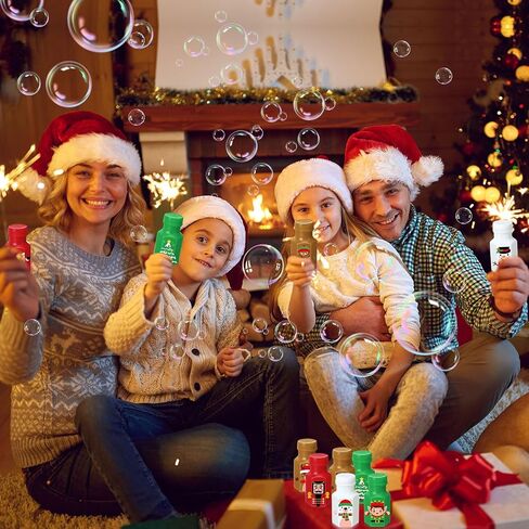 Zomiboo 48 PCS Snowflake Bubble Wands Party Fords for Kids Winter Bubbles Toys Bulk Mini Bubble Bottles مع ملصقات ندفة الثلج الشتوية لقضاء عطلة الفصول الدراسية Pinata مواد عيد ميلاد اللوازم اللوازم in Kuwait