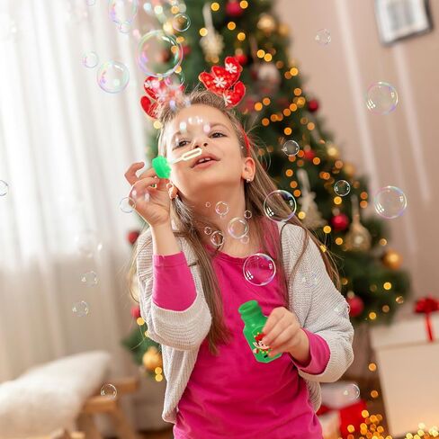 Zomiboo 48 PCS Snowflake Bubble Wands Party Fords for Kids Winter Bubbles Toys Bulk Mini Bubble Bottles مع ملصقات ندفة الثلج الشتوية لقضاء عطلة الفصول الدراسية Pinata مواد عيد ميلاد اللوازم اللوازم in Kuwait