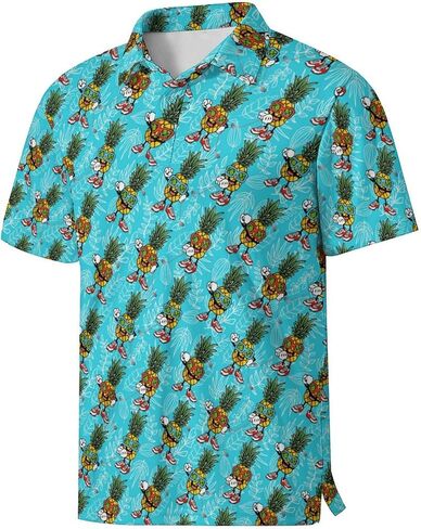 Funny Polo Shirts for Men Short Sleeve Performance Moisture Wicking Golf Shirts Casual Crazy Patriotic Print Mens Polo Shirt in Saudi Arabia