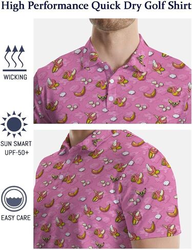 Funny Polo Shirts for Men Short Sleeve Performance Moisture Wicking Golf Shirts Casual Crazy Patriotic Print Mens Polo Shirt in Saudi Arabia