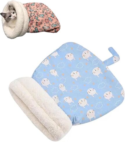 Cat Sleeping Bag,Cat Sleeping Bag for Indoor Cats,Cozy Pet Nest for Cats,Sleeping Bag for Cats,Soft Fluffy Washable Cat Bed Cave,Cat Blankets for Indoor Cats (C) in Kuwait