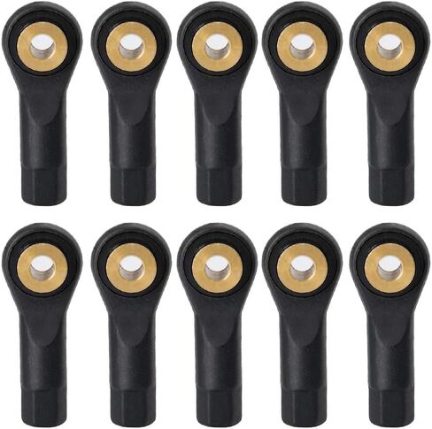 10Pcs Plastic M3 CW 30mm Tie Rod End Ball Joint Link Ball Head Holder for 1/10 Axial SCX10 90046 90047 TRX4 D90 RC Crawler Car Upgrade Parts (M3 30mm) in Kuwait