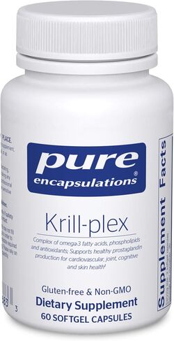 Pure Encapsulations Krill-Plex | Supports Menstrual Comfort, Heart Health, Joint Support, Cognitive Function and Skin Health | 60 Softgel Capsules in Saudi Arabia