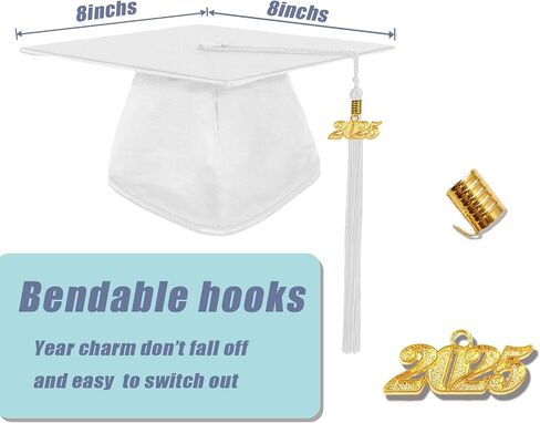 GradPlaza Shiny Kindergarten and Preschool Graduation Cap 2025 Tassel Year Charm for Kids Unisex in Saudi Arabia
