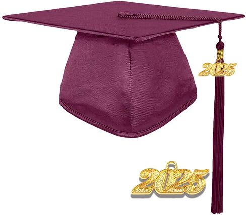 GradPlaza Shiny Kindergarten and Preschool Graduation Cap 2025 Tassel Year Charm for Kids Unisex in Saudi Arabia
