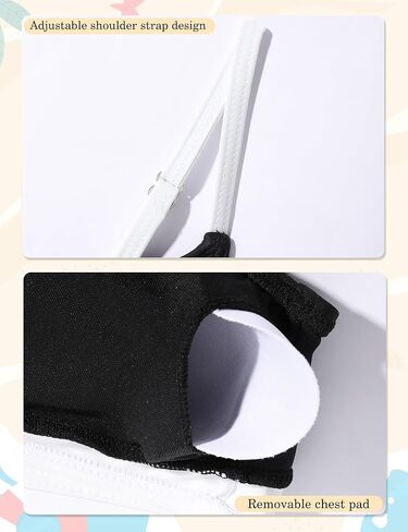 Girls' Swimwear 2PCS Suits Color Block Top with Drawstring Bottoms Teen Bathing Suits for Girls in Kuwait