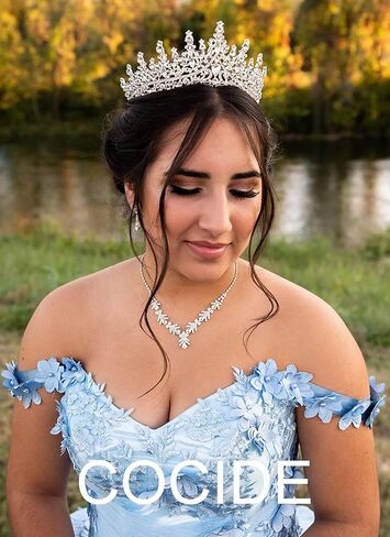 COCIDE Silver Tiara and Crown for Women Crystal Queen Crowns Rhinestone Princess Tiaras for Girl Bride Wedding Hair Accessories for Bridal Birthday Party Prom Halloween Cos-play Costume Christmas in Saudi Arabia