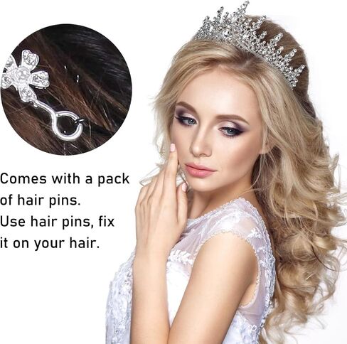 COCIDE Silver Tiara and Crown for Women Crystal Queen Crowns Rhinestone Princess Tiaras for Girl Bride Wedding Hair Accessories for Bridal Birthday Party Prom Halloween Cos-play Costume Christmas in Saudi Arabia