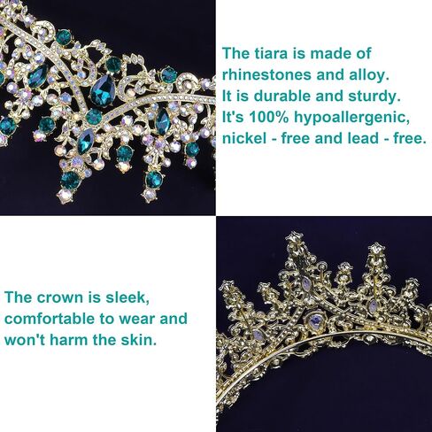 COCIDE Silver Tiara and Crown for Women Crystal Queen Crowns Rhinestone Princess Tiaras for Girl Bride Wedding Hair Accessories for Bridal Birthday Party Prom Halloween Cos-play Costume Christmas in Kuwait