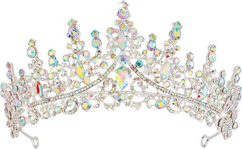 COCIDE Silver Tiara and Crown for Women Crystal Queen Crowns Rhinestone Princess Tiaras for Girl Bride Wedding Hair Accessories for Bridal Birthday Party Prom Halloween Cos-play Costume Christmas in Saudi Arabia
