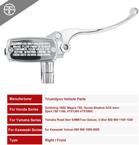 Triumilynn Right 1" 25mm Brake Master Cylinder Replacement for Hon-da Shadow Goldwing Magna VTX, Yamaha Road Star V-Star, Suzuki Intruder Savage, Kawasaki Vulcan Motorcycle in Saudi Arabia