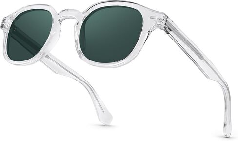 Superb Acetate Thick Scratch/Saltwater Resistant/Oleophobic Coating Lens Vintage Polarized Sunglasses Men Women in Saudi Arabia