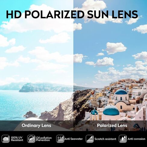 Superb Acetate Thick Scratch/Saltwater Resistant/Oleophobic Coating Lens Vintage Polarized Sunglasses Men Women in Saudi Arabia