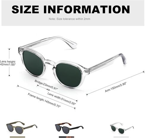 Superb Acetate Thick Scratch/Saltwater Resistant/Oleophobic Coating Lens Vintage Polarized Sunglasses Men Women in Saudi Arabia