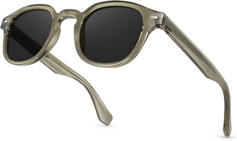 Superb Acetate Thick Scratch/Saltwater Resistant/Oleophobic Coating Lens Vintage Polarized Sunglasses Men Women in Saudi Arabia
