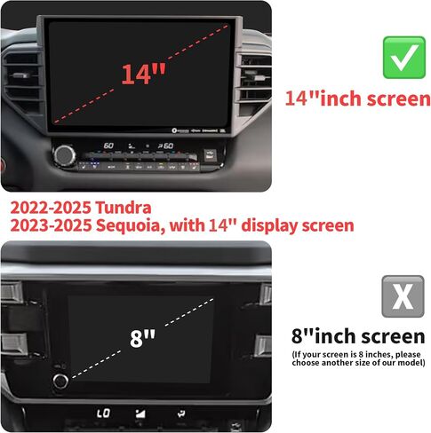 Knob Cover Accessories for Toyota Tundra 2022-2025 & Sequoia 2023-2025, 5pcs Aluminum Alloy Trim Set (Red, 14-inch Display Screen) in Kuwait