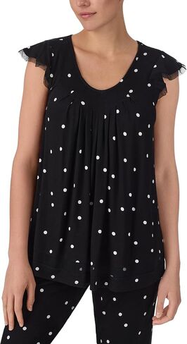 ELLEN TRACY Womens Pajama Top - Soft Stretch Jersey Short Sleeve Sleep Shirt Loungewear in Kuwait