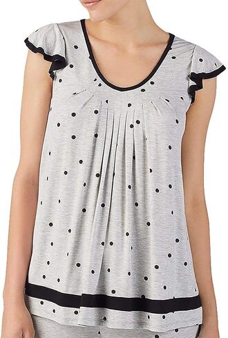 ELLEN TRACY Womens Pajama Top - Soft Stretch Jersey Short Sleeve Sleep Shirt Loungewear in Kuwait