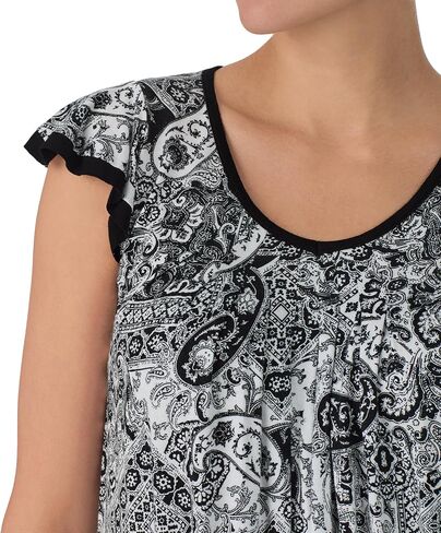 ELLEN TRACY Womens Pajama Top - Soft Stretch Jersey Short Sleeve Sleep Shirt Loungewear in Kuwait