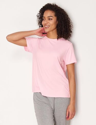Women's Pajama Tops Bamboo-derived Viscose Soft Comfy Short Sleeve Basic Lounge Tops in Kuwait