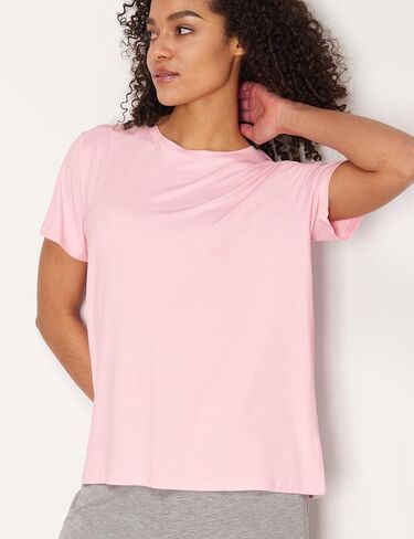 Women's Pajama Tops Bamboo-derived Viscose Soft Comfy Short Sleeve Basic Lounge Tops in Kuwait