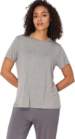 Women's Pajama Tops Bamboo-derived Viscose Soft Comfy Short Sleeve Basic Lounge Tops in Kuwait